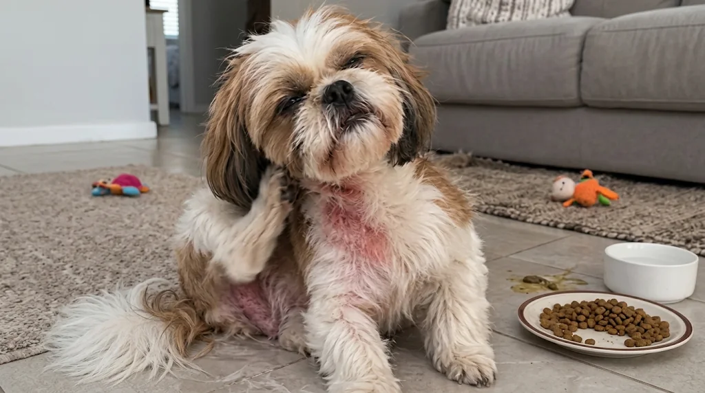 Shih Tzu con una picazón que no cesa